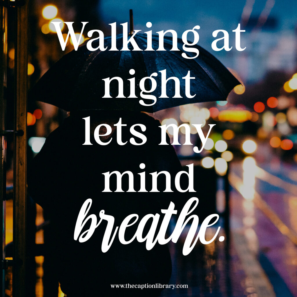 Evening walk quotes and captions